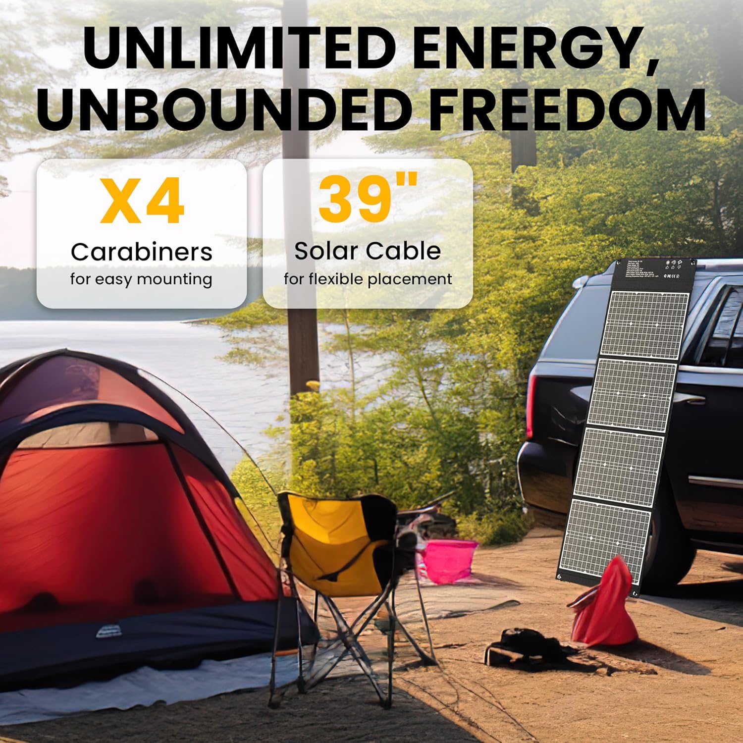 Soltricity 120W Portable Solar Panel – Best Folding Solar Panel for Camping, RV & Backup Power